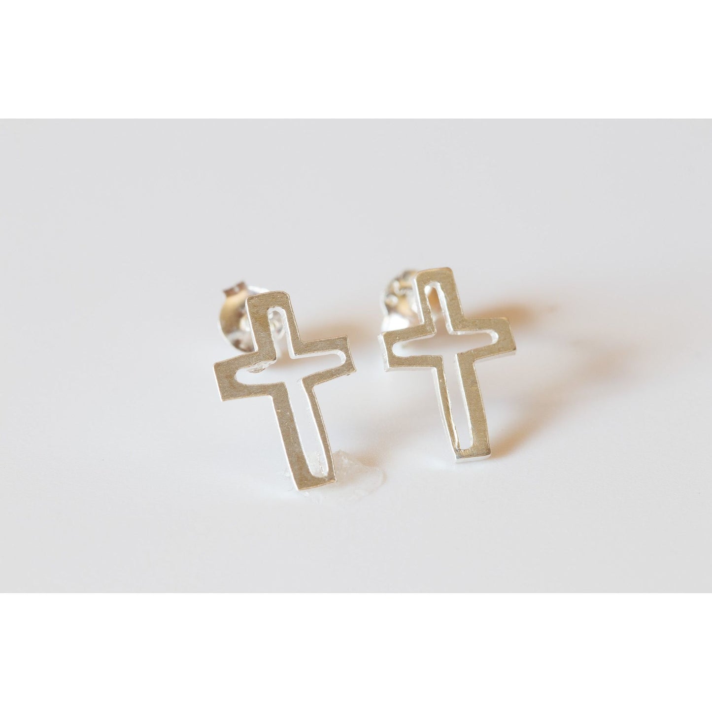 Open Cross Earrings