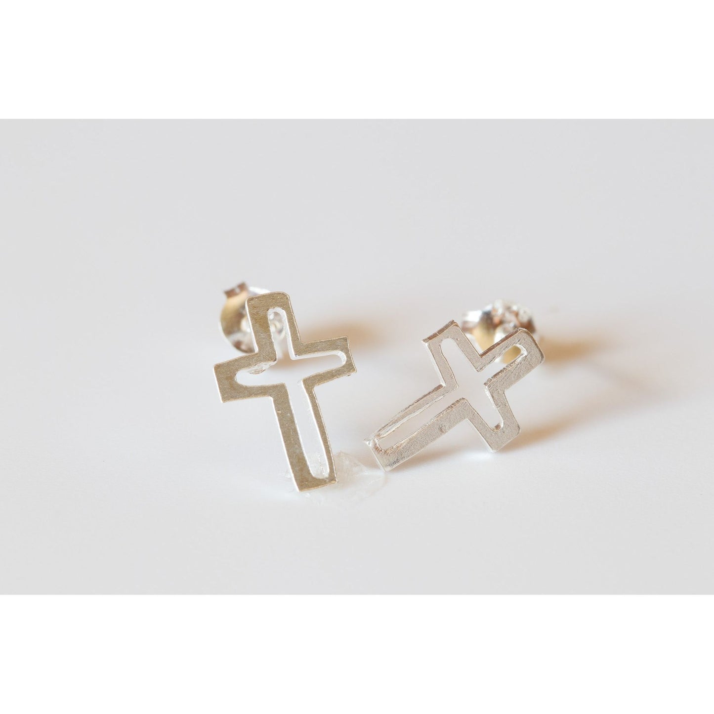 Open Cross Earrings