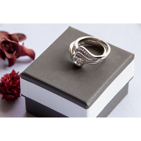 Angel CZ Wedding Set