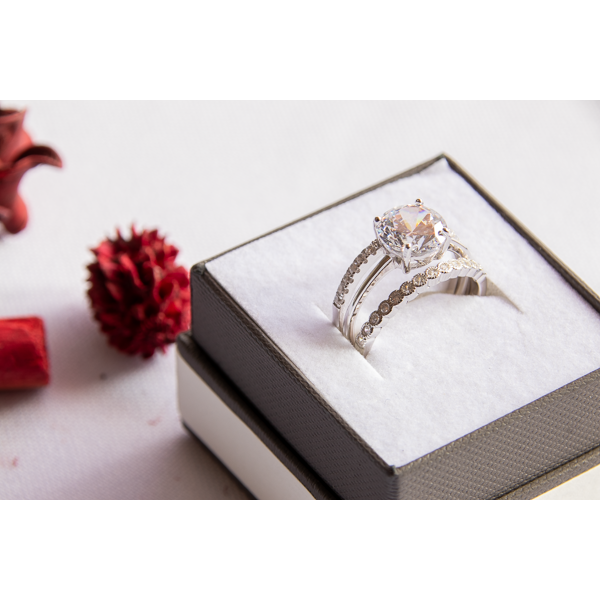 Dainty CZ Wedding Set