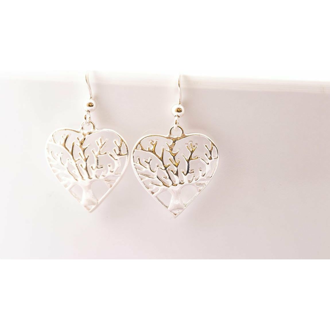Tree of Life Heart Earrings