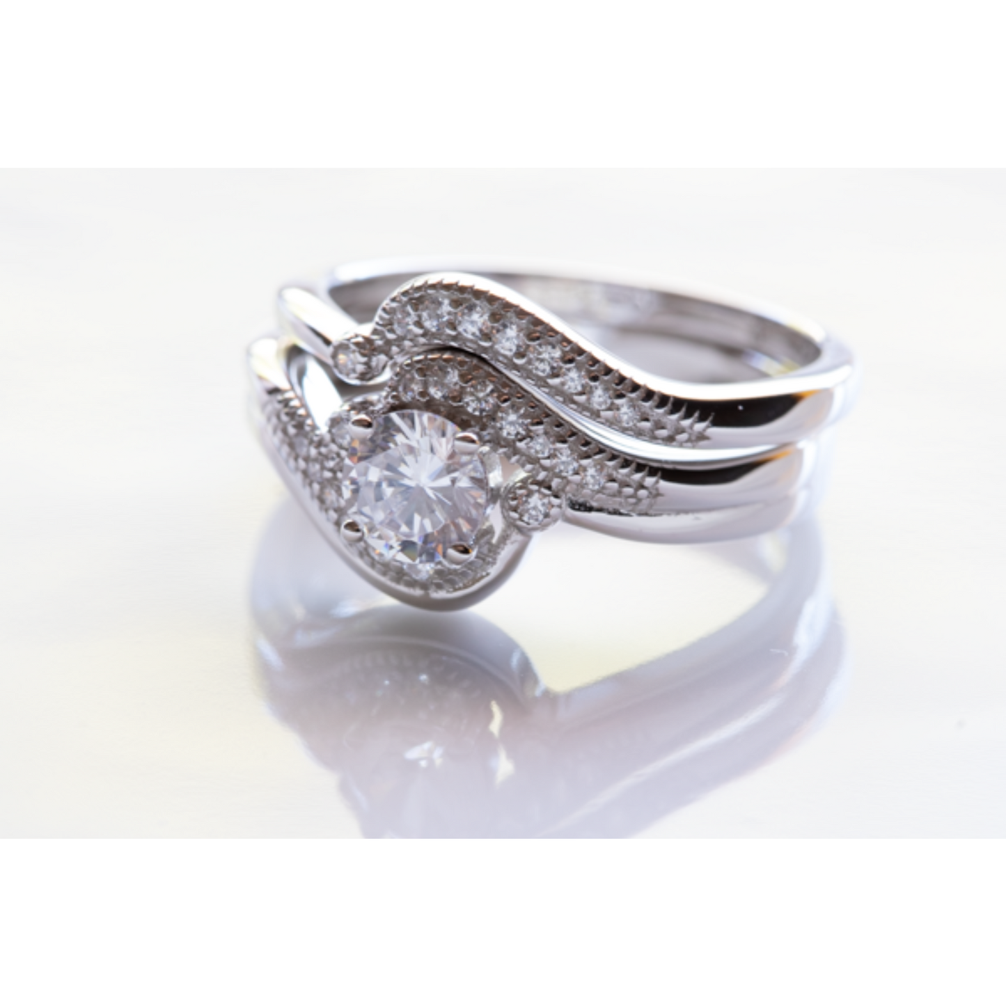 Angel CZ Wedding Set