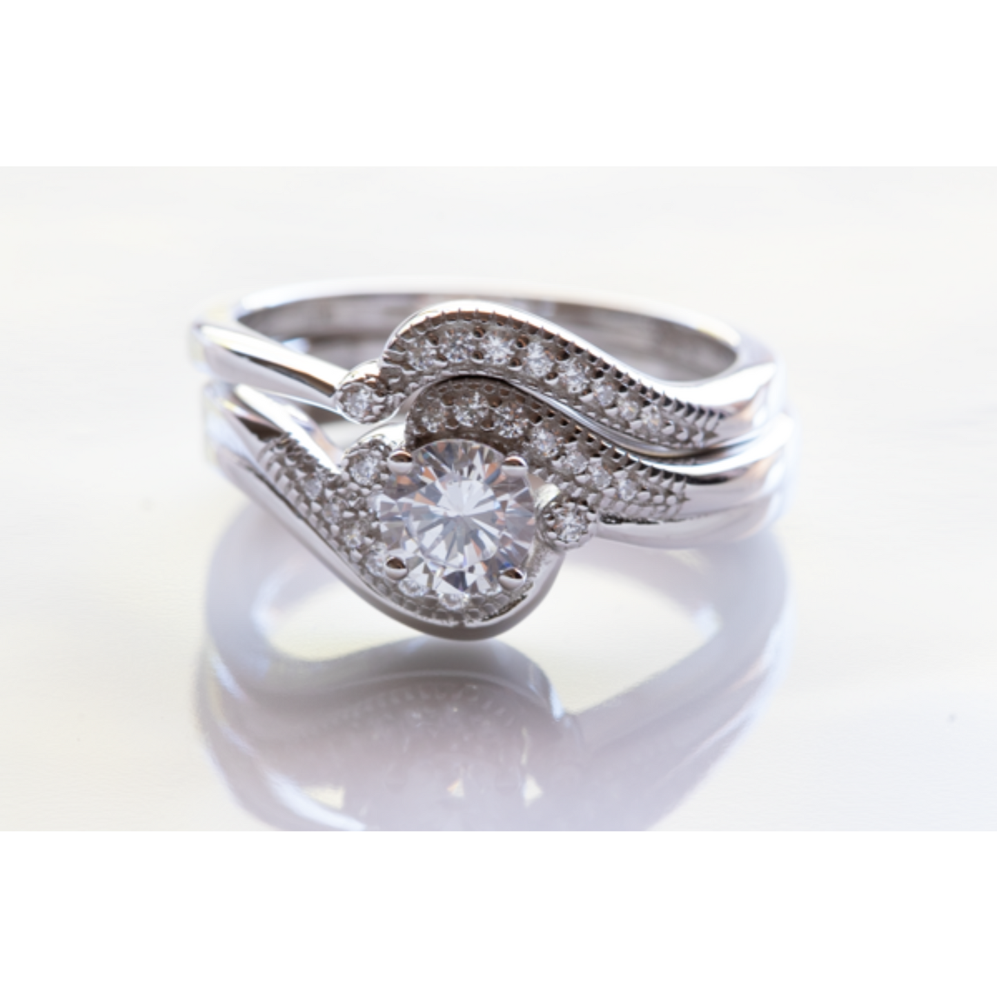 Angel CZ Wedding Set