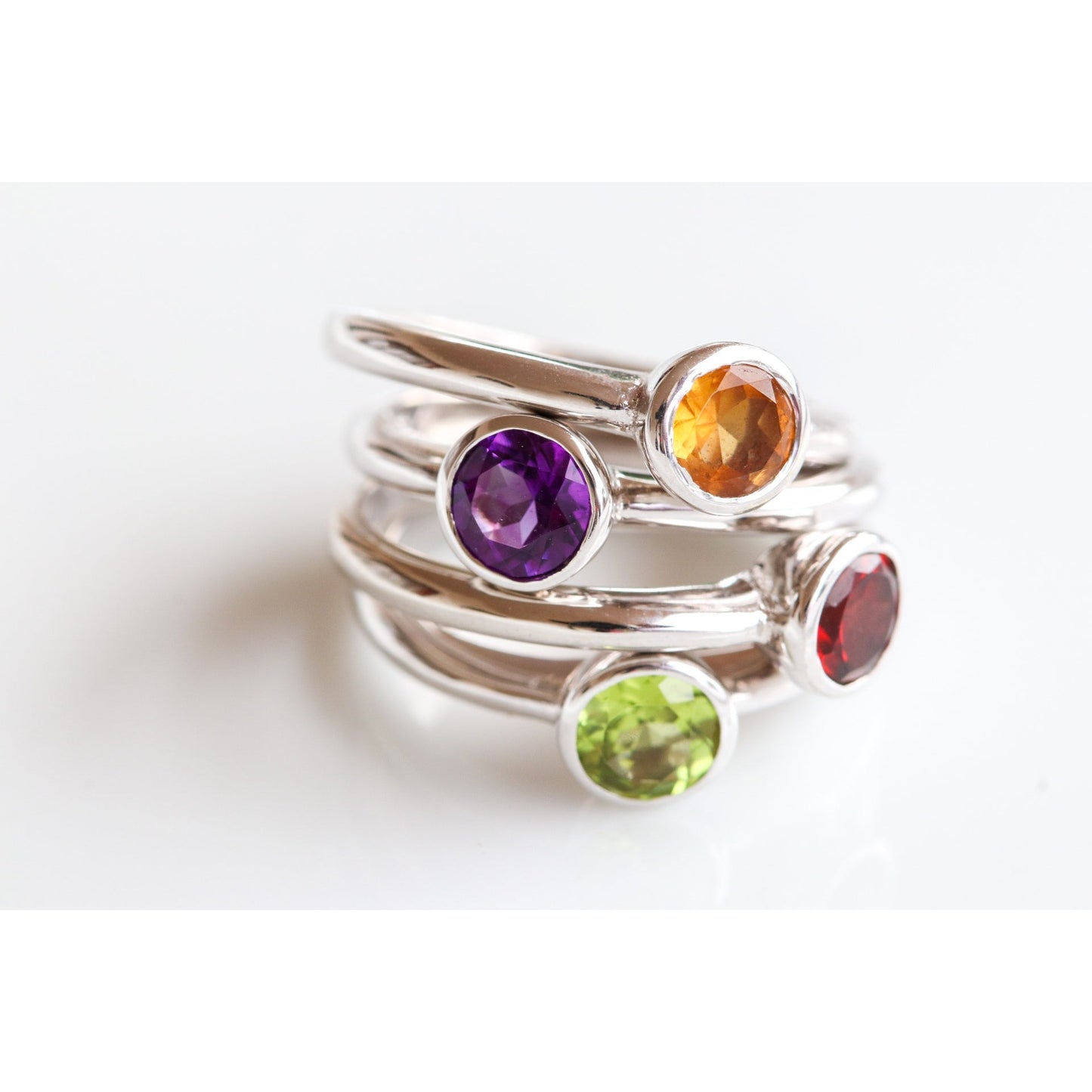 Round Gemstone Ring