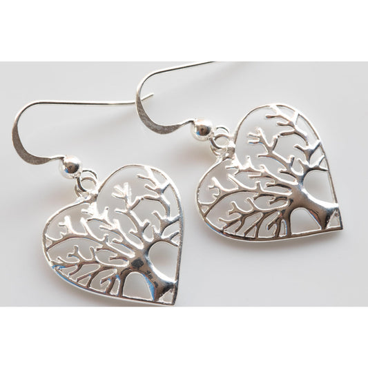 Tree of Life Heart Earrings