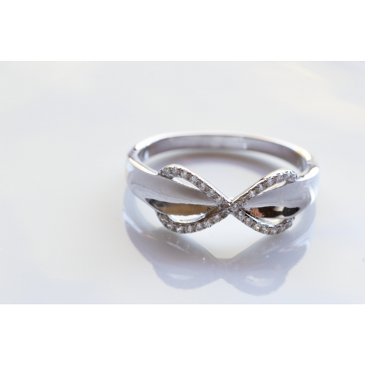 Infinity Sterling Silver CZ ring